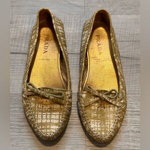 Prada - Gold Leather Shoes